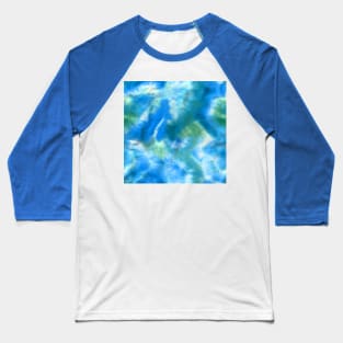 Vibrant Blue Tie-Dye Baseball T-Shirt